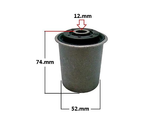 Bucha Suspensão Feixe Mola Traseira - Courier 1.3 8v - 1.4 16v 1997 a 1999 - P/Traseira