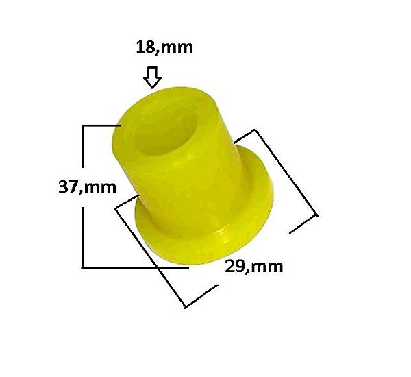 Bucha Suspensão Feixe Mola Traseira - Hilux 2.4/2.8/3.0 8v- 2.5/2.7/3.0 16v após 1995... - P/Dianteira e P/Traseira