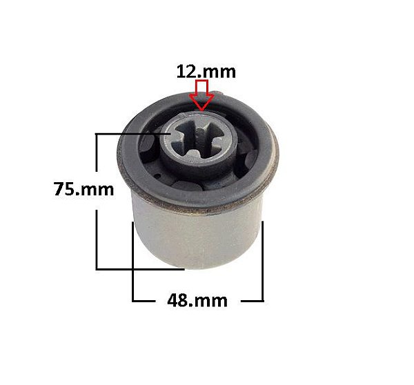 Bucha Eixo Suspensão Traseira - Fiesta 1.0/1.6 8v 2002 a 2014