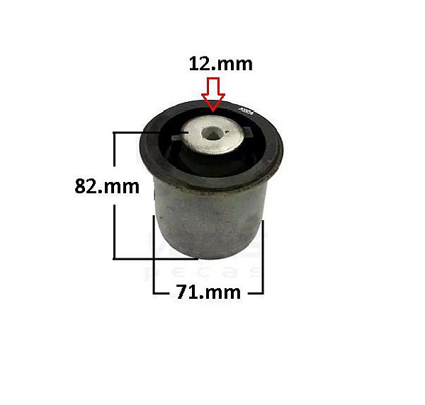 Bucha Eixo Suspensão Traseiro - Peugeot 307 2002 a 2012