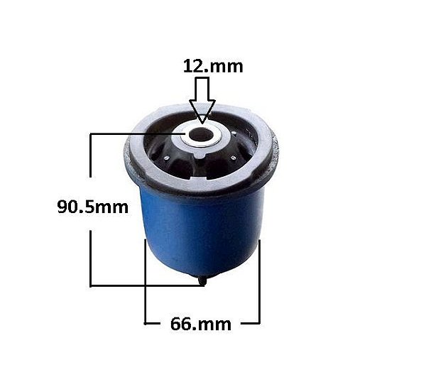 Bucha Eixo Suspensão Traseira - Sandero 1.0 16v - 1.6 8v/16v 2007 a 2013