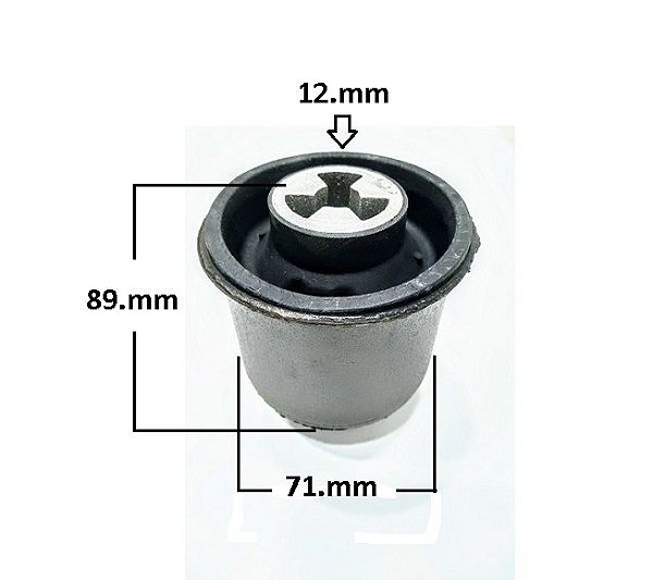 Bucha Eixo Suspensão Traseira - Golf 1.6/2.0 8v 1999 a 2014