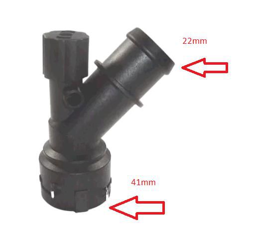 Flange Dagua Radiador Inferior - Polo 1.6/1.8 8v 2003 a 2011