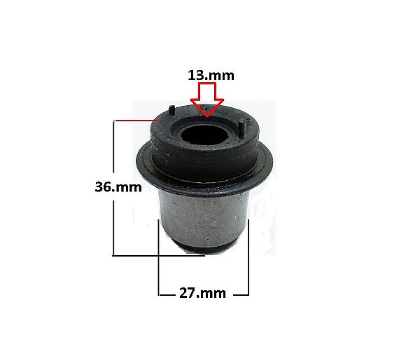 Bucha Bandeja Suspensão Traseira - Sabo - Uno Turbo 1.4 8v 1994 a 1995 - Furo 13,15mm