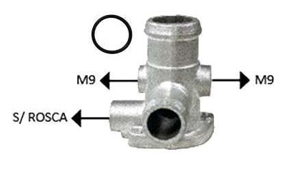 Flange Entrada Dágua ao Cabeçote - Santana 1.8/2.0 8v AP 1984 a 1992