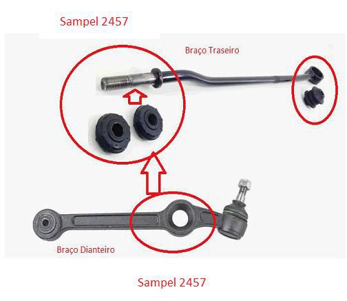 Bucha Braço Suspensão Dianteira/Traseiro - Verona 1.6/1.8 8v 1990 a 1992
