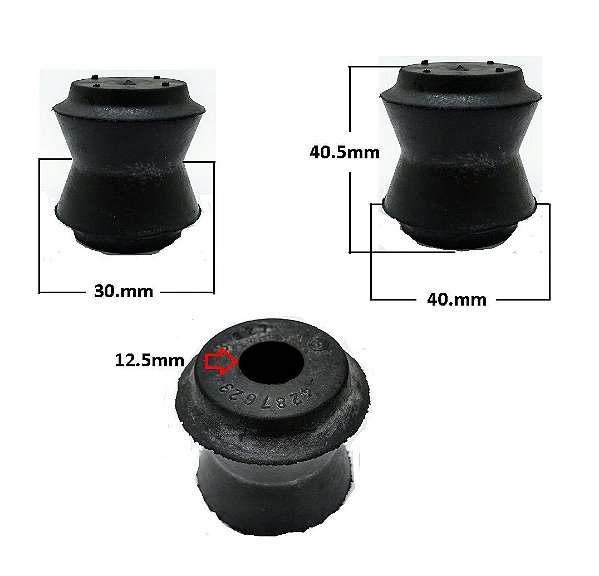 Bucha Suspensão Dianteira Braço Tensor - Barra Meio - Uno 1.3 8v - S / CS 1985 a 1991