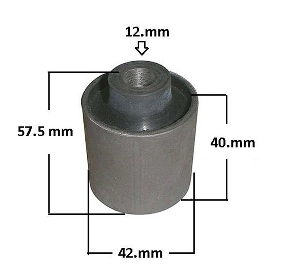 Bucha Suspensão Braço Dianteiro - Fusion 2.3/2.5 16v - 3.0 24v 2006 a 2012 - S/ABA - 12,2mm