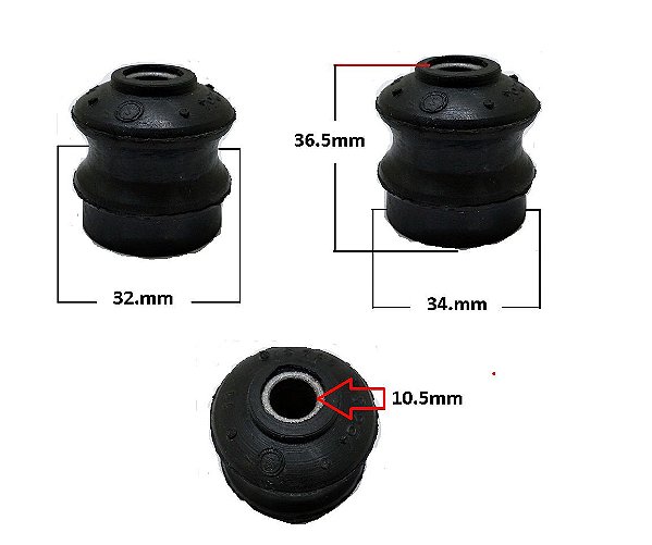 Bucha Quadro Motor Dianteiro - P/Traseira - Passat 1.6/1.8 8v 1974 a 1989 - 10mm