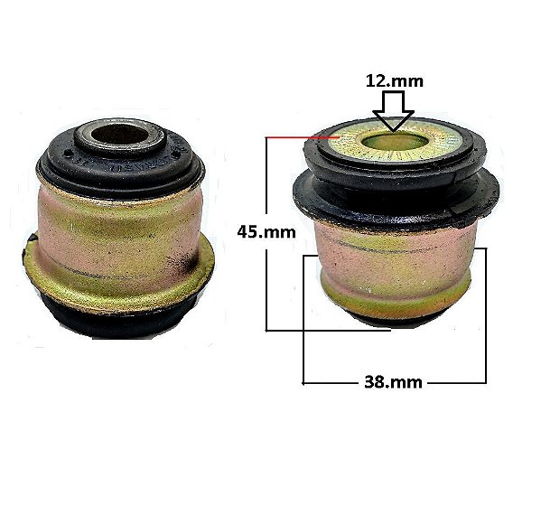 Bucha Quadro Motor Dianteiro - P/Traseira - Royale 1.8/2.0 1996 a 1996 - 12mm