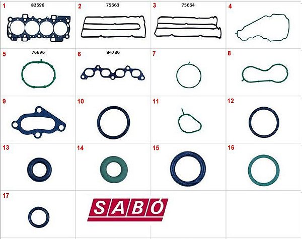 Kit Retificação Cabeçote Superior - Fiesta New 1.5 16v - 1.6 16v após 2010...