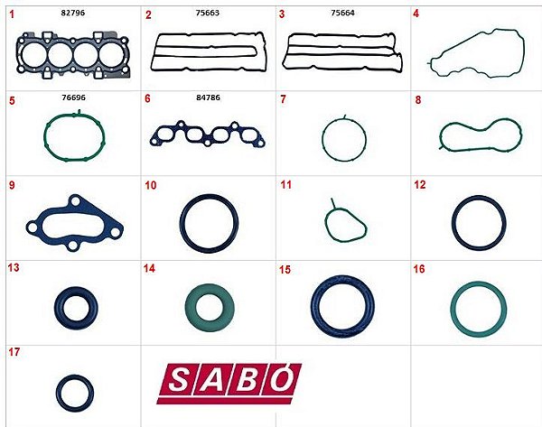 Kit Retificação Cabeçote Superior - Fiesta New 1.5 16v - 1.6 16v após 2010...