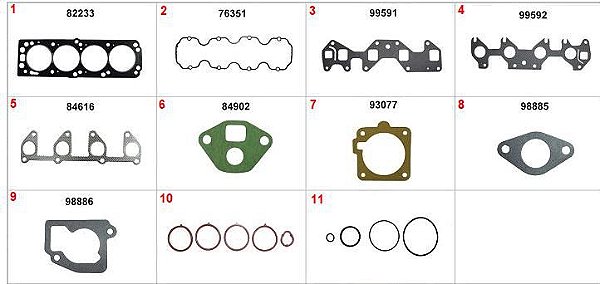 Kit Retificação Cabeçote Superior - Corsa 1.4 8v 2007 a 2012