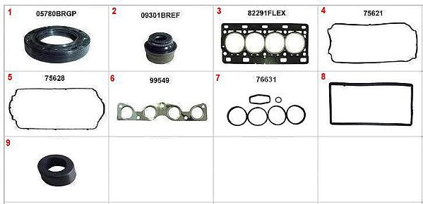 Kit Retificação Cabeçote Superior - Peugeot 206 1.0 16v 2001 a 2006