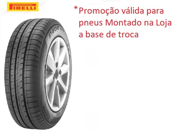 Pneu 185/60R14 - - P400 EVO -  Pirelli - *Promoção válida para pneus Montado na loja a base de troca
