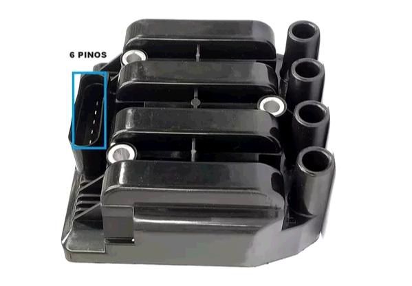 Bobina Ignição - Gol G5 1.0 8v - VHC 2008 a 2012 - 6 Pinos