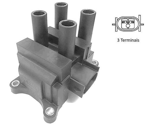 Bobina Ignição - Magneti - KA 1.0/1.6 8v 09/1999 a 2010 - 3 Pinos