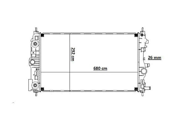 Radiador Agua - Notus - Cruze 1.8 16v 2011 a 2015