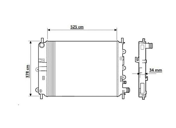 Radiador Agua - Notus - Escort SW 1.8 16v 1997 a 2002