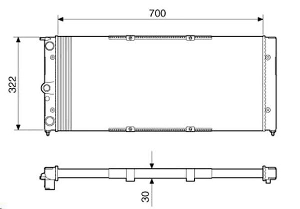 Radiador Agua - Quantum 1.8/2.0 8v 1995 a 1996