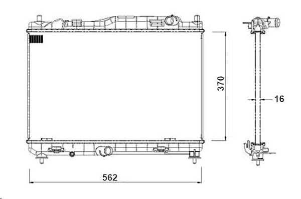 Radiador Agua - Valeo - Ecosport 1.6 16v - 2.0 16v 2012 a 2021