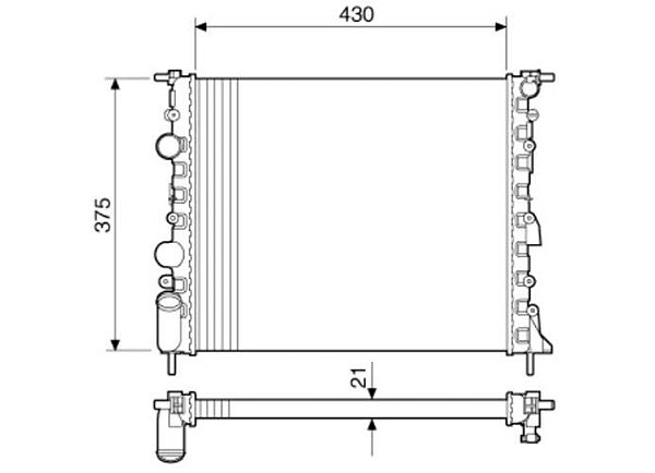 Radiador Agua - Magneti Marelli - Clio 1.6 8v 1999 a 2000