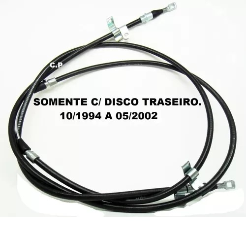 Cabo Freio Traseiro - Parati 2.0 16v - 2.0 16v GTi 1995 a 2002 - Cabofenix - C/Freio a Disco Traseiro
