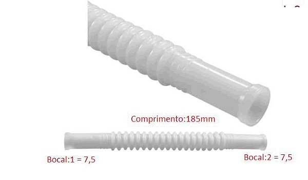 Mangueira Injeção Bomba Elétrica - 185mm x 7,5 7x5 - Punto 1.6/1.8 16v - 1.4/1.8 8v 2007 a 2017