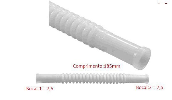 Mangueira Injeção Bomba Elétrica - 185mm x 7,5 7x5 - Doblo 1.8 8v 2006 a 2010