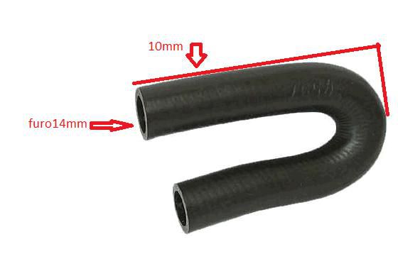Mangueira Entrada Ar Quente Água ao Aquecedor - KA Fase II 1.0 8v - Zetec SOHC 2008 a 2016