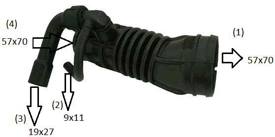 Mangueira Filtro Ar Motor - Strada 1.8 8v após 2008...