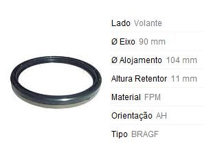 Retentor Motor Traseiro - Virabrequim/Mancal/Volante - Meriva 1.8 16v 2002 a 2003