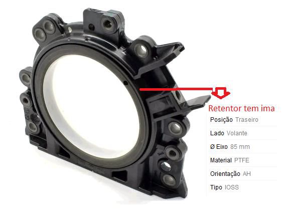 Retentor Motor Traseiro - Virabrequim/Mancal/Volante -  Gol 1.0 8v/16 - Power EA111 2002 a 2006