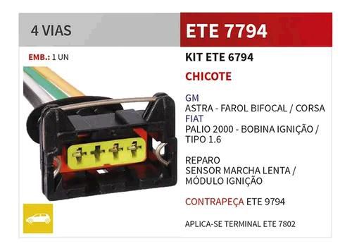 Chicote Atuador Marcha Lenta / Bobina Ignição - 4 Pinos - Corsa