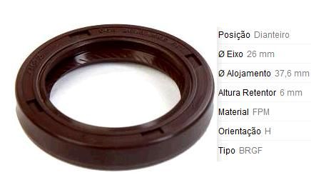 Retentor Motor Dianteiro - Polia Virabrequim - HB20 / HB20 S / HB20X 1.6 16v após 2012...