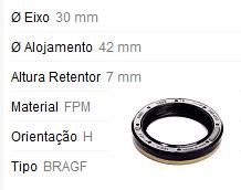 Retentor Motor Dianteiro - Comando Válvula /Auxiliar - Stilo Abath 2.4 20v 2002 a 2008