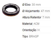 Retentor Motor Dianteiro - Comando Válvula /Auxiliar - Linea 1.9 16v 2008 a 2010