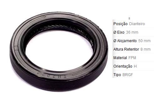 Retentor Motor Dianteiro - Comando Válvula /Auxiliar - Peugeot 408 2.0 16v 2011 a 2016