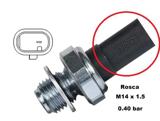 Interruptor Luz Óleo Motor - 3-RHO - Cobalt 1.4/1.8 8v após 2015... - 1 Encaixe