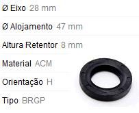 Retentor Motor Dianteiro - Comando Válvula /Auxiliar - Peugeot 206 1.0 16v 2001 a 2005
