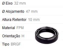 Retentor Motor Dianteiro - Comando Válvula /Auxiliar - Pampa 1.6/1.8 8v - AP 1989 a 1997