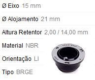 Retentor Trambulador e Alavanca Seletora - Brasilia 1.3/16 8v - AR 1980 a 1986