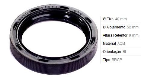 Retentor Lateral Coroa - Voyage 1.5/1.6/1.8 8v 1981 a 1995