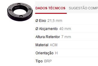 Retentor Eixo Piloto - Courier 1.3/1.4/1.6 8v/16v 1997 a 2013