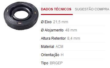 Retentor Eixo Piloto - KA 1.5 16v 2017 a 2019