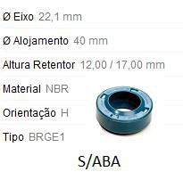 Retentor Eixo Piloto S/Aba - Saveiro 1.600 8v - AR 1982 a 1986