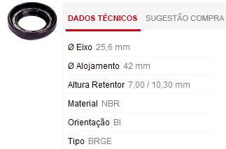 Retentor Câmbio Lateral Coroa - Pampa 1.6 8v 1981 a 1995