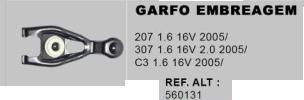Garfo Embreagem - 207 1.4/1.6 8v/16v 2006 a 2014