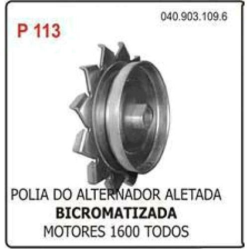 Polia Alternador - Aletada / Preta - Brasilia 1.600 8v - AR