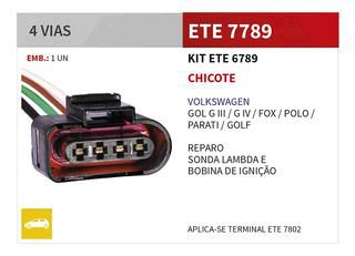 Chicote Sonda Lambda / Bobina Ignição - 4 Pinos - Gol G4/G5 1.0 1.6 8v 2000 a 2014